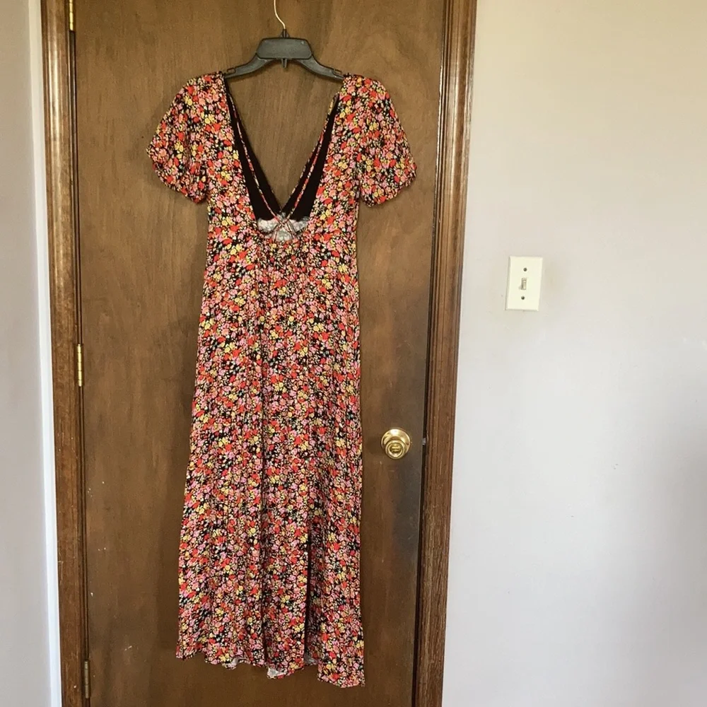 Rewind long floral print dress w criss cross in back boho XXL jrs - Picture 14 of 17